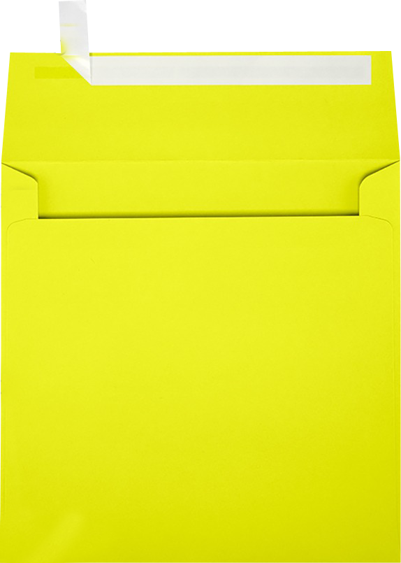 Citrus Yellow 32lb 6 x 6 Square Envelopes with Peel & Seal