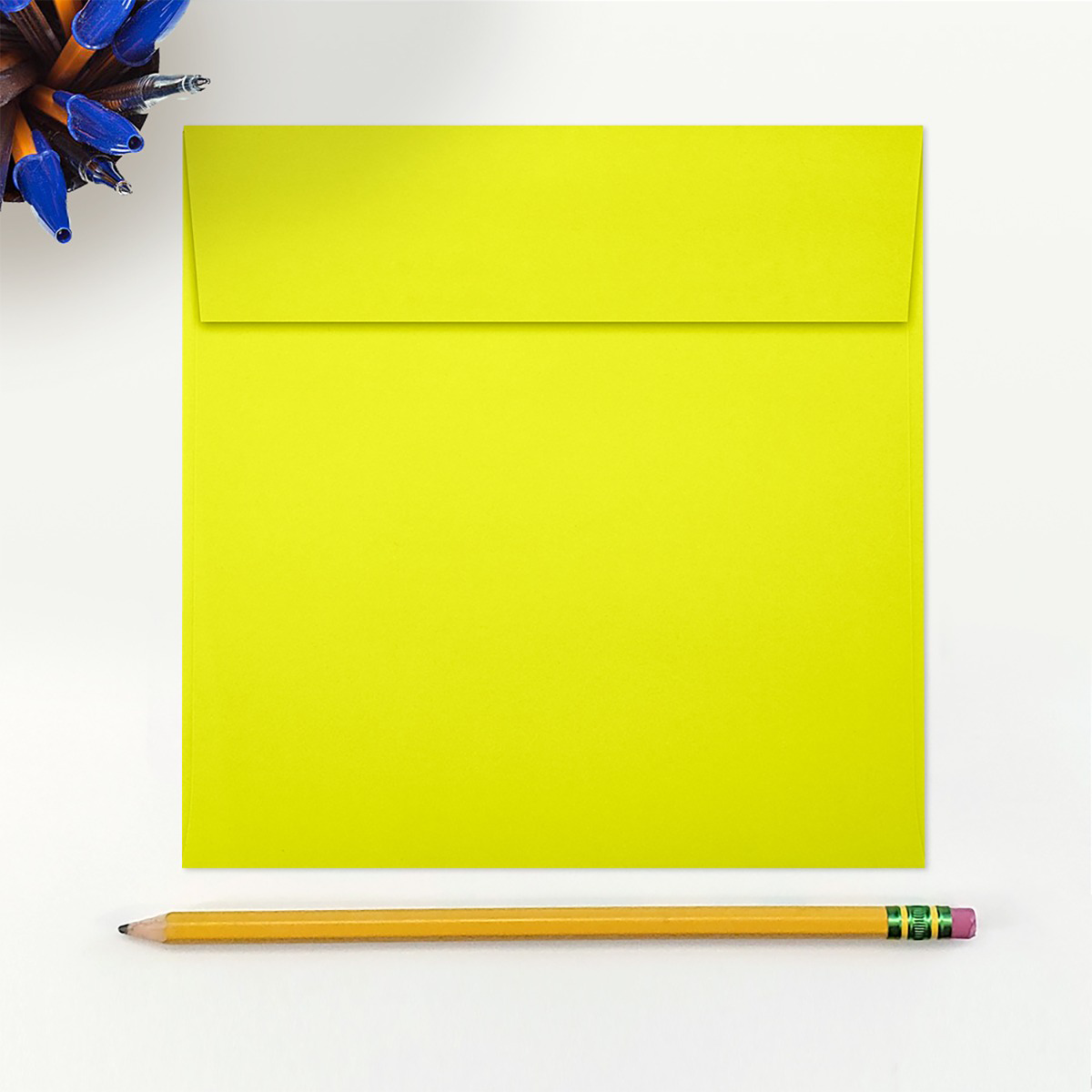 Citrus Yellow 32lb 6 x 6 Square Envelopes with Peel & Seal