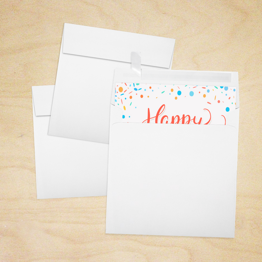 Premium White 32lb 6 x 6 Square Envelopes