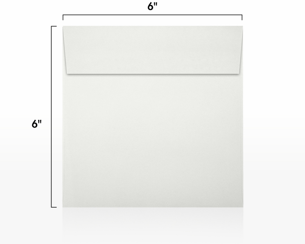 Natural 100% Cotton 32lb 6 x 6 Square Envelopes with Peel & Seal