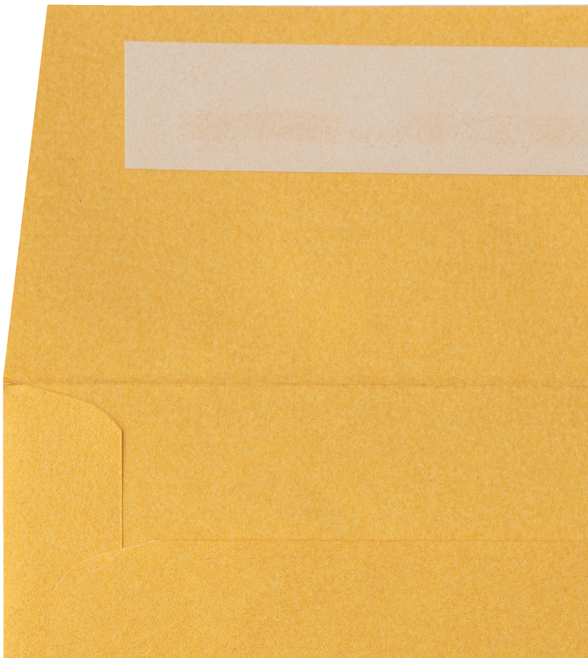 Gold Metallic 32lb 6 1/4 x 6 1/4 Square Envelopes with Peel & Seal