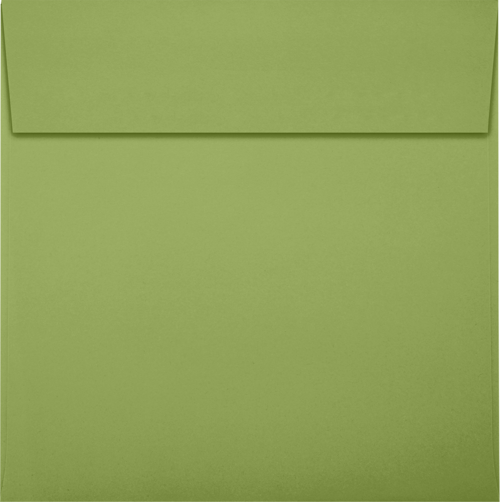 Olive Green 28lb 6 1/4 x 6 1/4 Square Envelopes with Peel & Seal