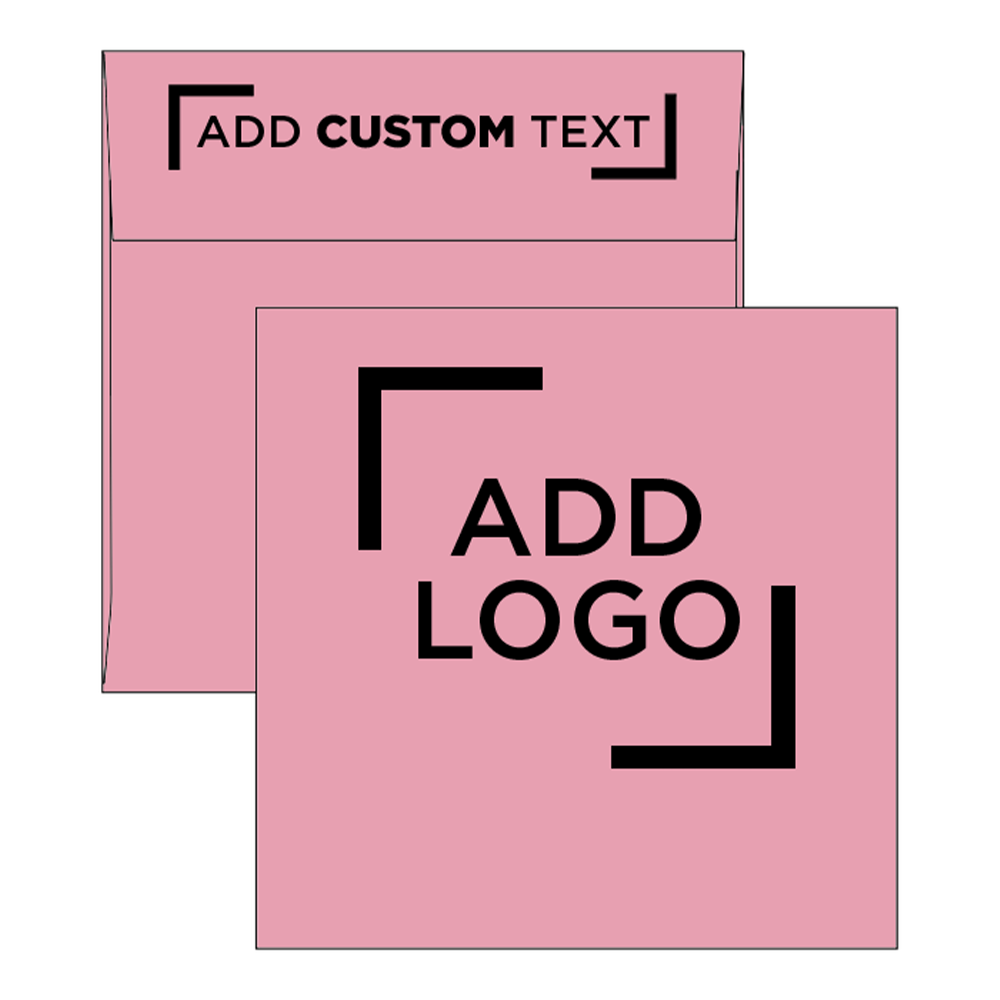 Baby Candy Pink 32lb 6 1/4 x 6 1/4 Square Envelopes with Peel & Seal