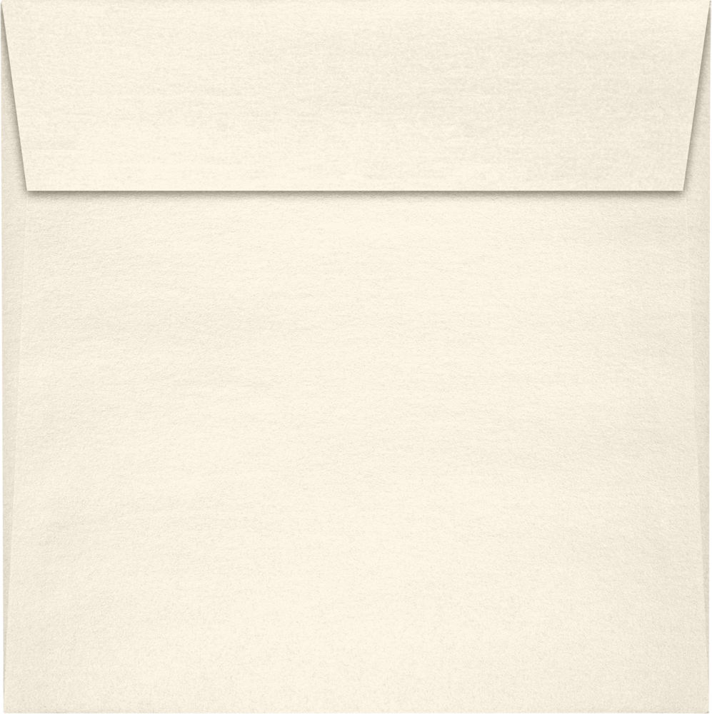 Champagne Ivory Metallic 32lb 6 1/4 x 6 1/4 Square Envelopes with Peel & Seal