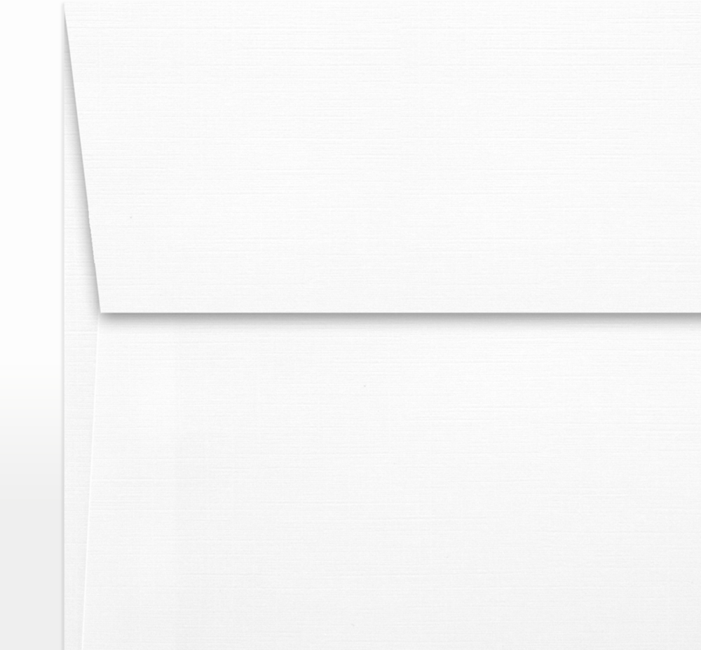 White Linen 32lb 6 1/4 x 6 1/4 Square Envelopes with Peel & Seal