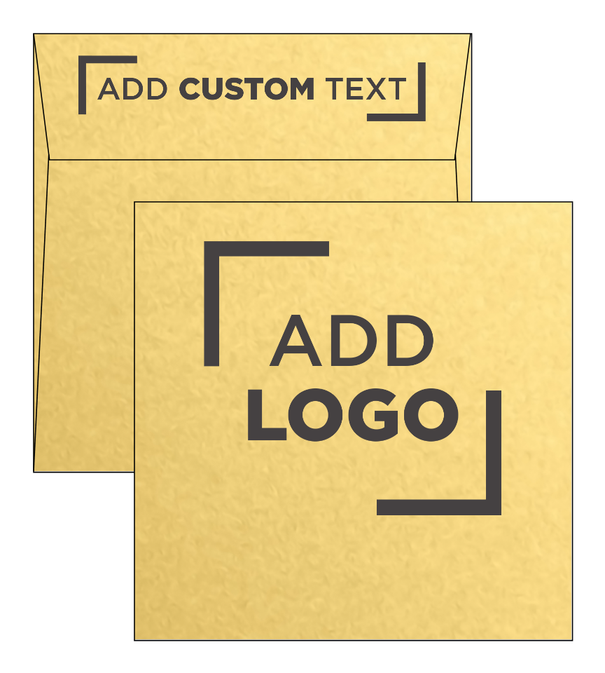 Gold Metallic 32lb 6 1/2 x 6 1/2 Square Envelopes with Peel & Seal