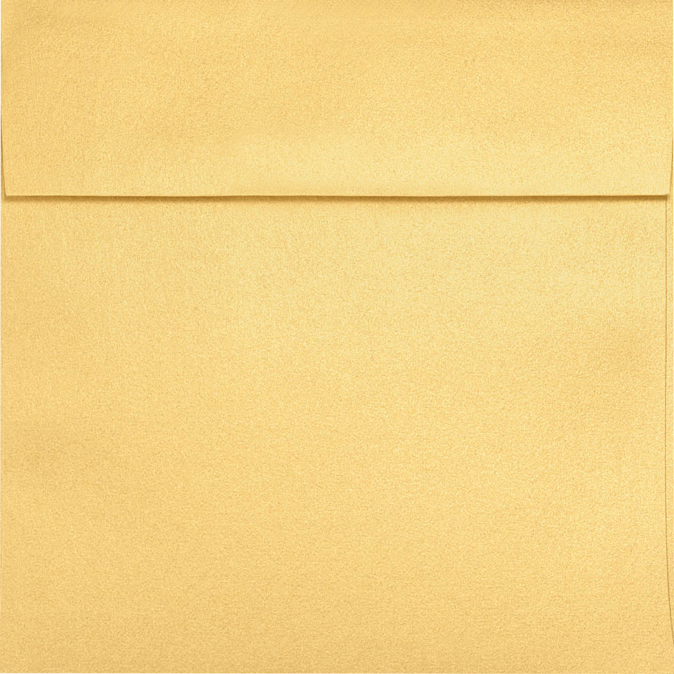 Gold Metallic 32lb 6 1/2 x 6 1/2 Square Envelopes with Peel & Seal