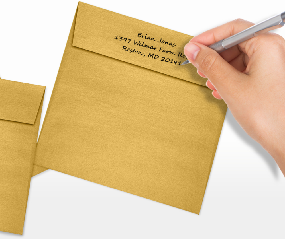 Gold Metallic 32lb 6 1/2 x 6 1/2 Square Envelopes with Peel & Seal