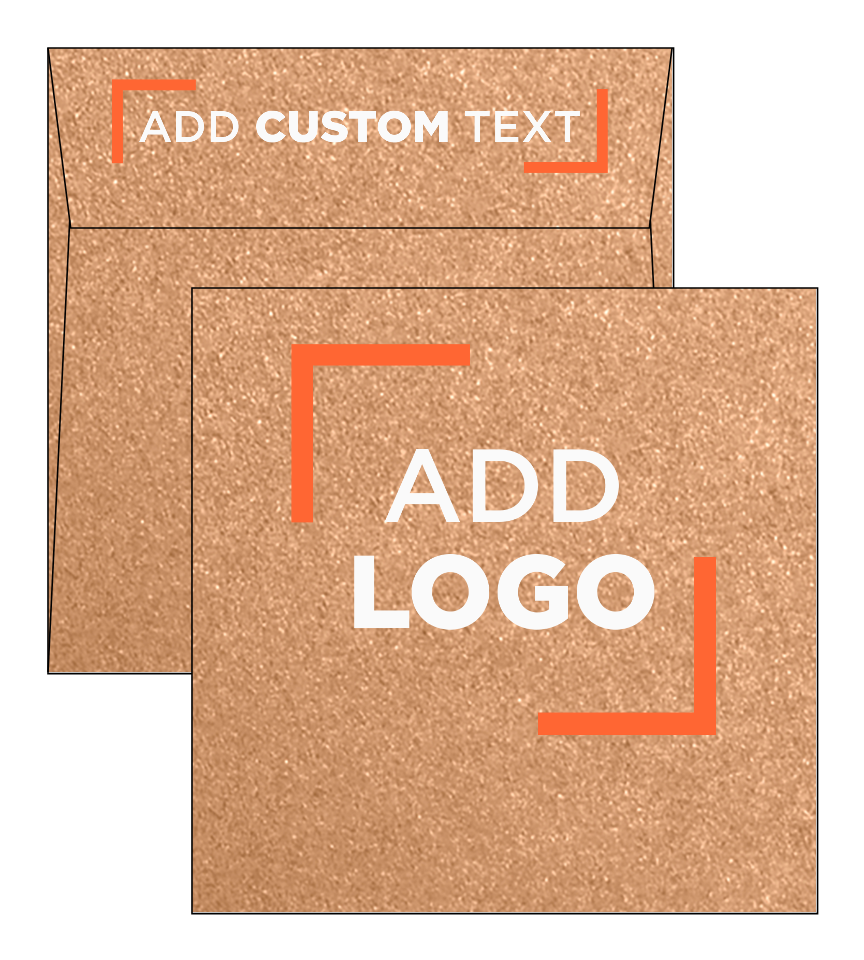 Copper Brown Metallic 32lb 6 1/2 x 6 1/2 Square Envelopes with Peel & Seal