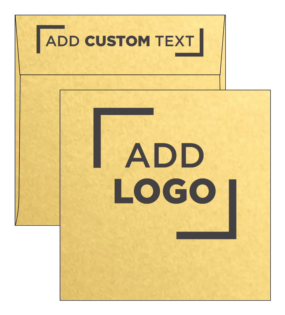 Gold Metallic 32lb 7 x 7 Square Envelopes with Peel & Seal