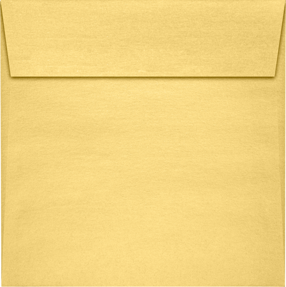 Gold Metallic 32lb 7 x 7 Square Envelopes with Peel & Seal