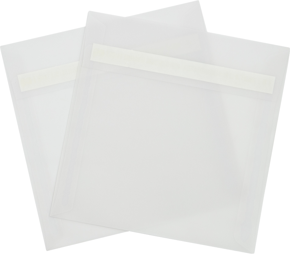 Clear Translucent 30lb 7 x 7 Square Envelopes with Peel & Seal