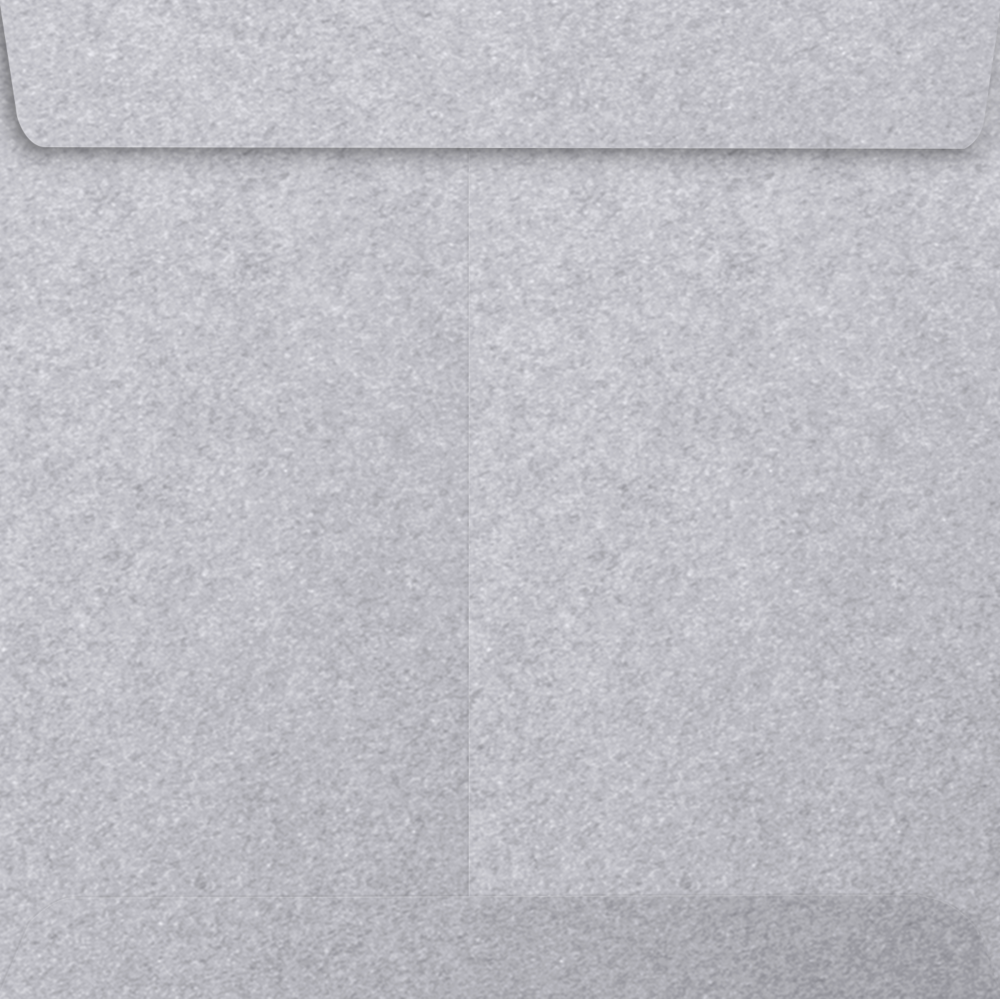 Silver Metallic 32lb 7 1/2 x 7 1/2 Square Envelopes with Peel & Seal