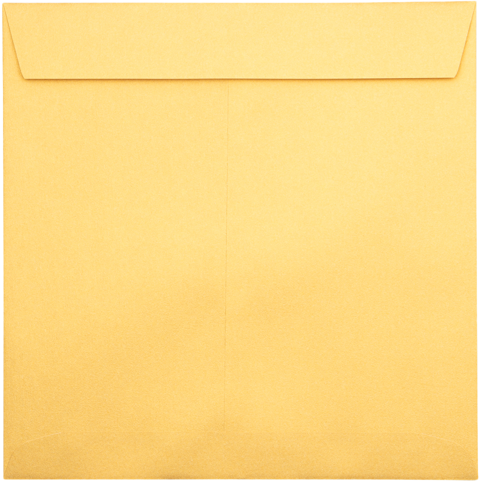 Gold Metallic 32lb 8 x 8 Square Envelopes with Peel & Seal