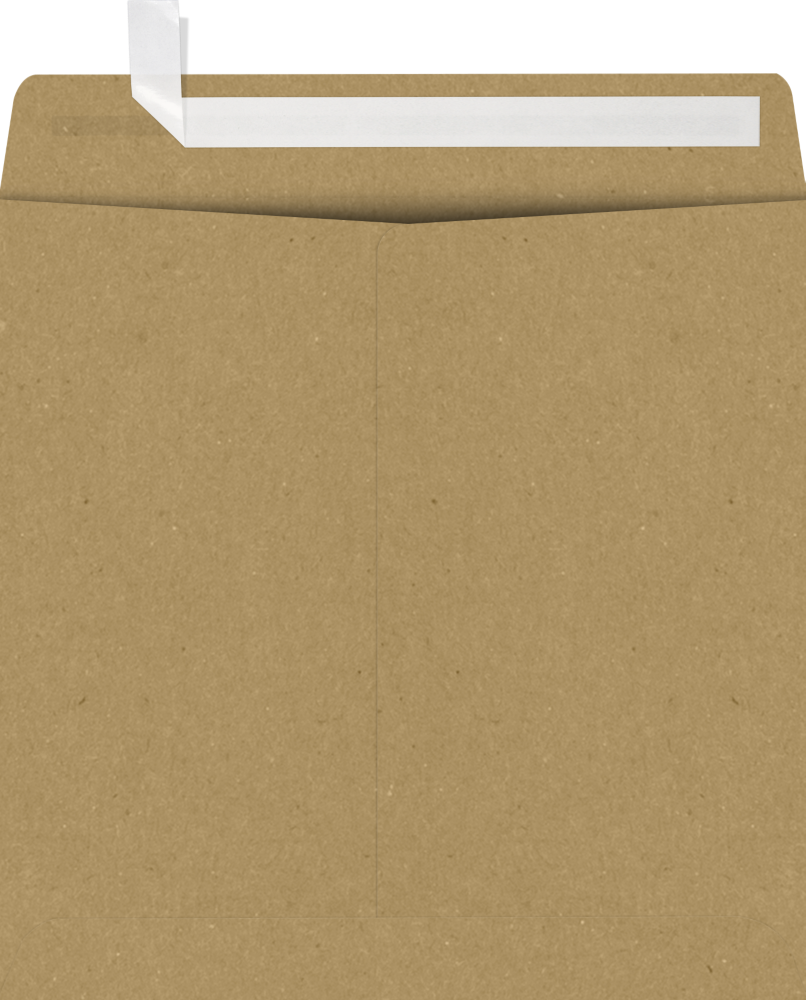 Grocery Bag 28lb 9 x 9 Square Envelopes with Peel & Seal
