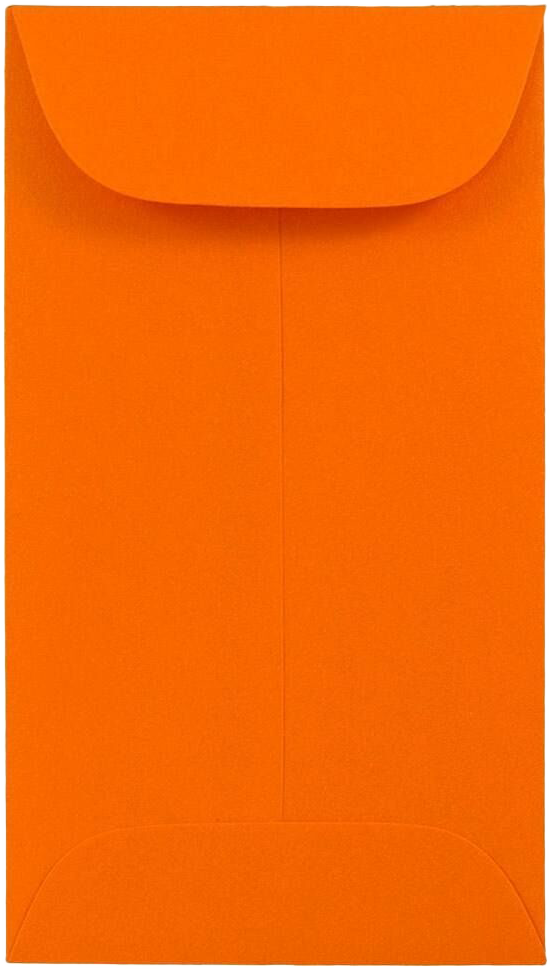 Mandarin Orange 32lb #6 Coin Envelopes (3 3/8 x 6)