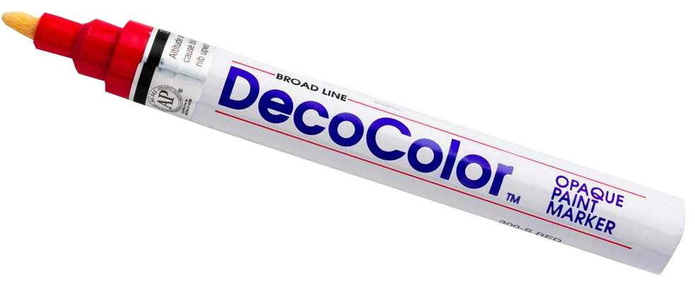 Red Broad Line Opaque Paint Marker