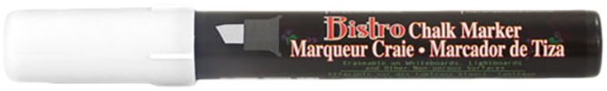White Chisel Tip Chalk Marker