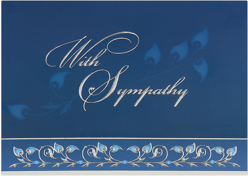 Blue and Silver Sympathy Card Set - 25 Pack