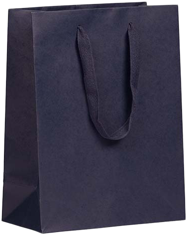 Navy Blue Kraft Recycled Large Matte Heavy Duty Gift Bags (10 x 13 x 5)