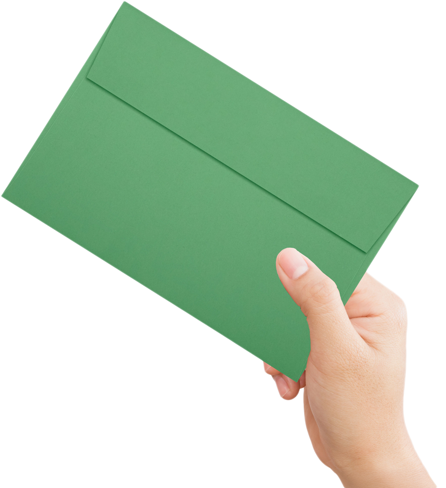 Holiday Green 32lb A9 Invitation Envelopes (5 3/4 x 8 3/4) with Peel & Seal