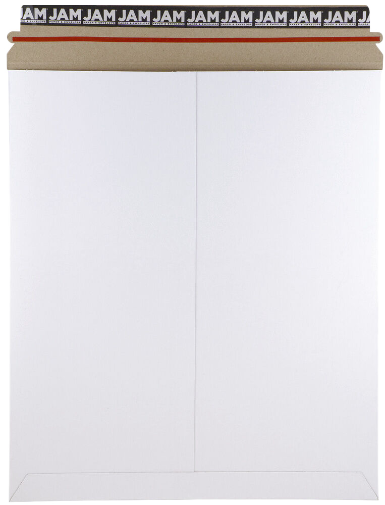 White 130lb 12 3/4 x 15 Photo Mailer Envelopes with Peel & Seal