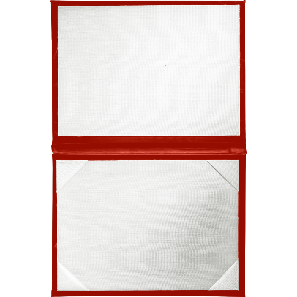 8 1/2 x 10 1/2 Landscape Padded Diploma Covers (Holds 8 x 10 Document) - Red