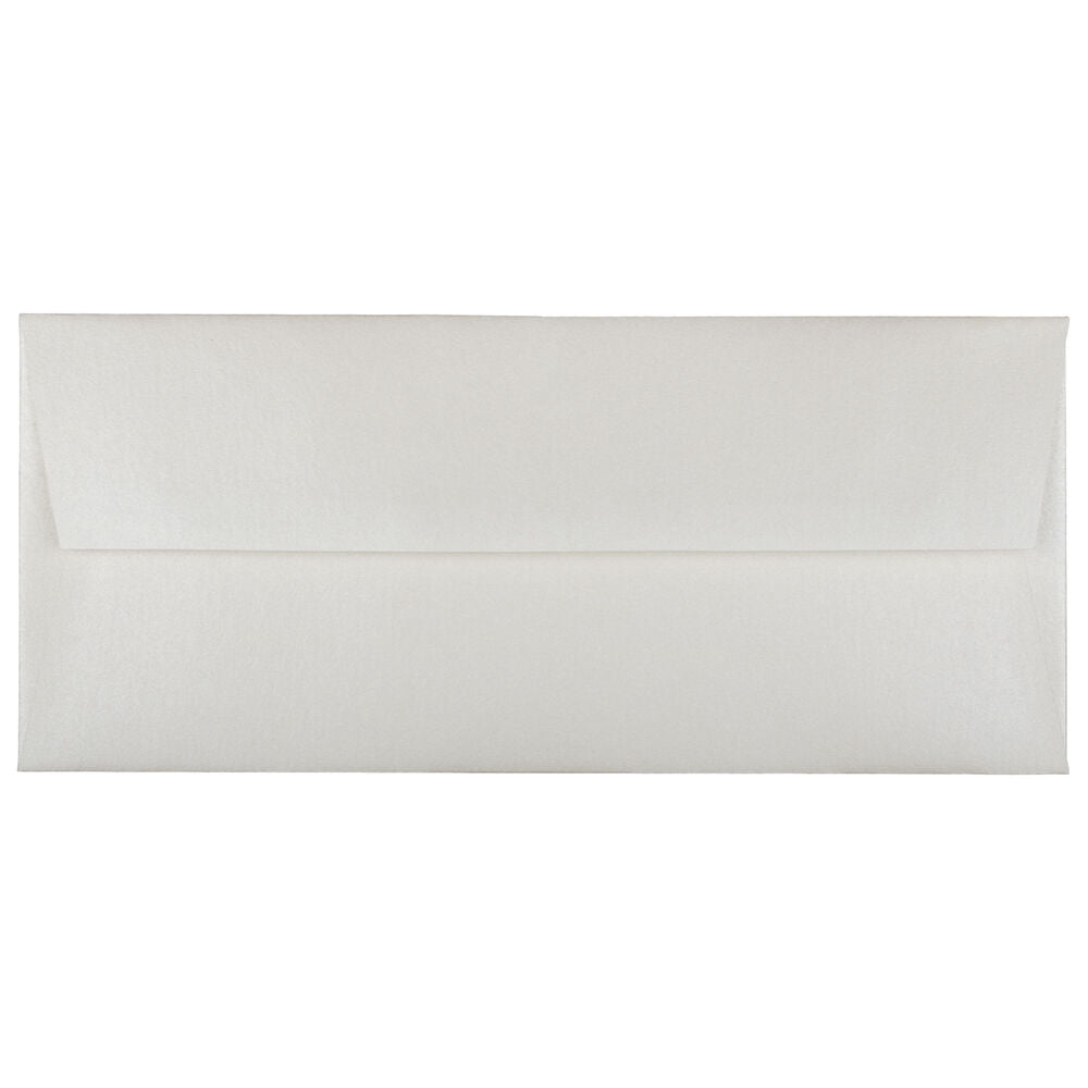White Quartz Metallic 32lb #10 Square Flap Envelopes (4 1/8 x 9 1/2)