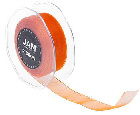 Orange Sheer Ribbon 7/8 Inch x 25 Yards Sheer Ribbon
