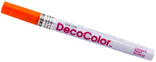 Orange Fine Line Opaque Paint Markers