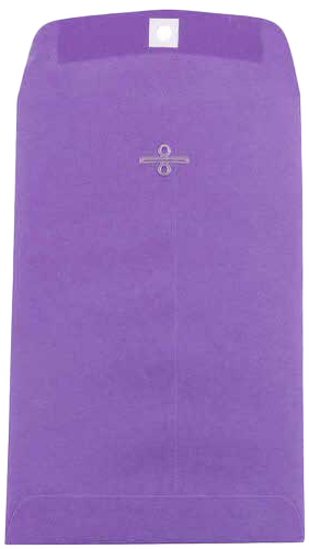 Violet Grape Purple 24lb 6 x 9 Open End Envelopes with Clasp