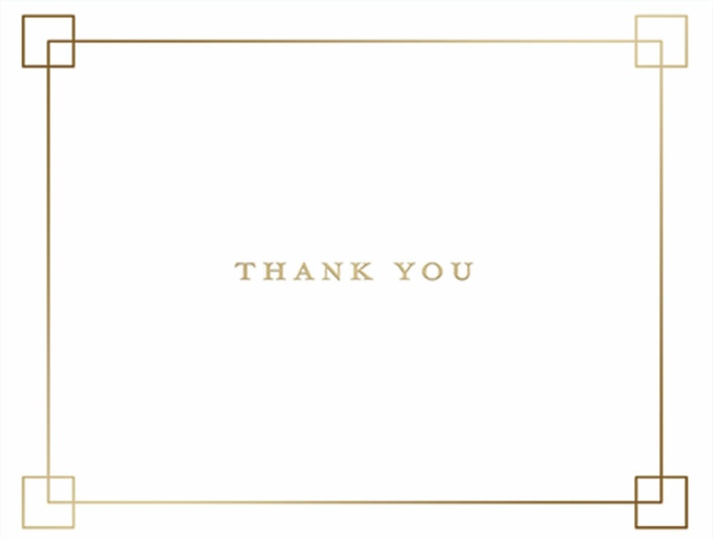 Thank You Squares Thank You Card Set - 12 Pack