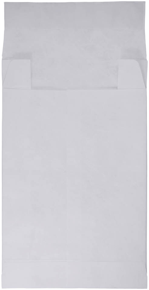 White Tyvek 14lb 10 x 12 x 4 Open End Envelopes with Peel & Seal
