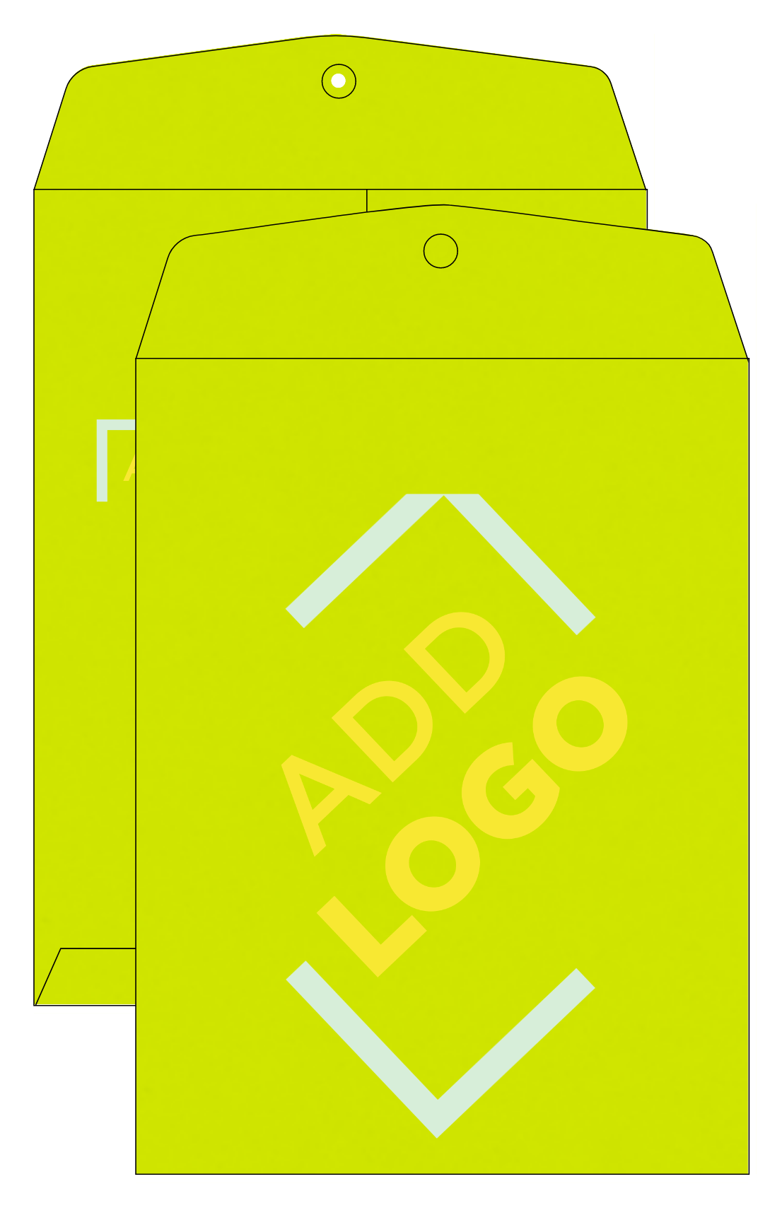 Wasabi Lime Green 24lb 9 x 12 Open End Envelopes with Clasp