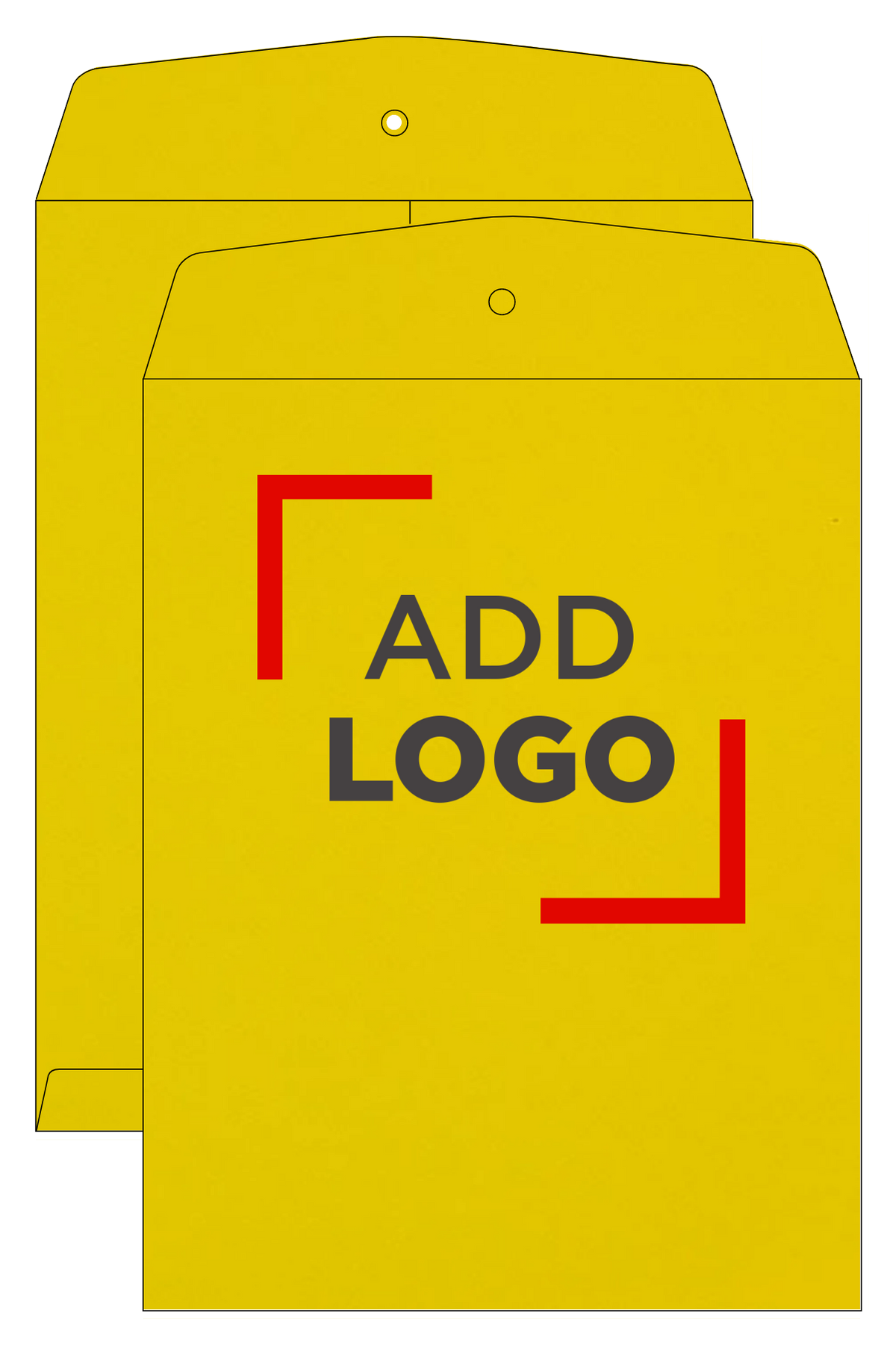 Yellow 24lb 10 x 13 Open End Envelopes with Clasp
