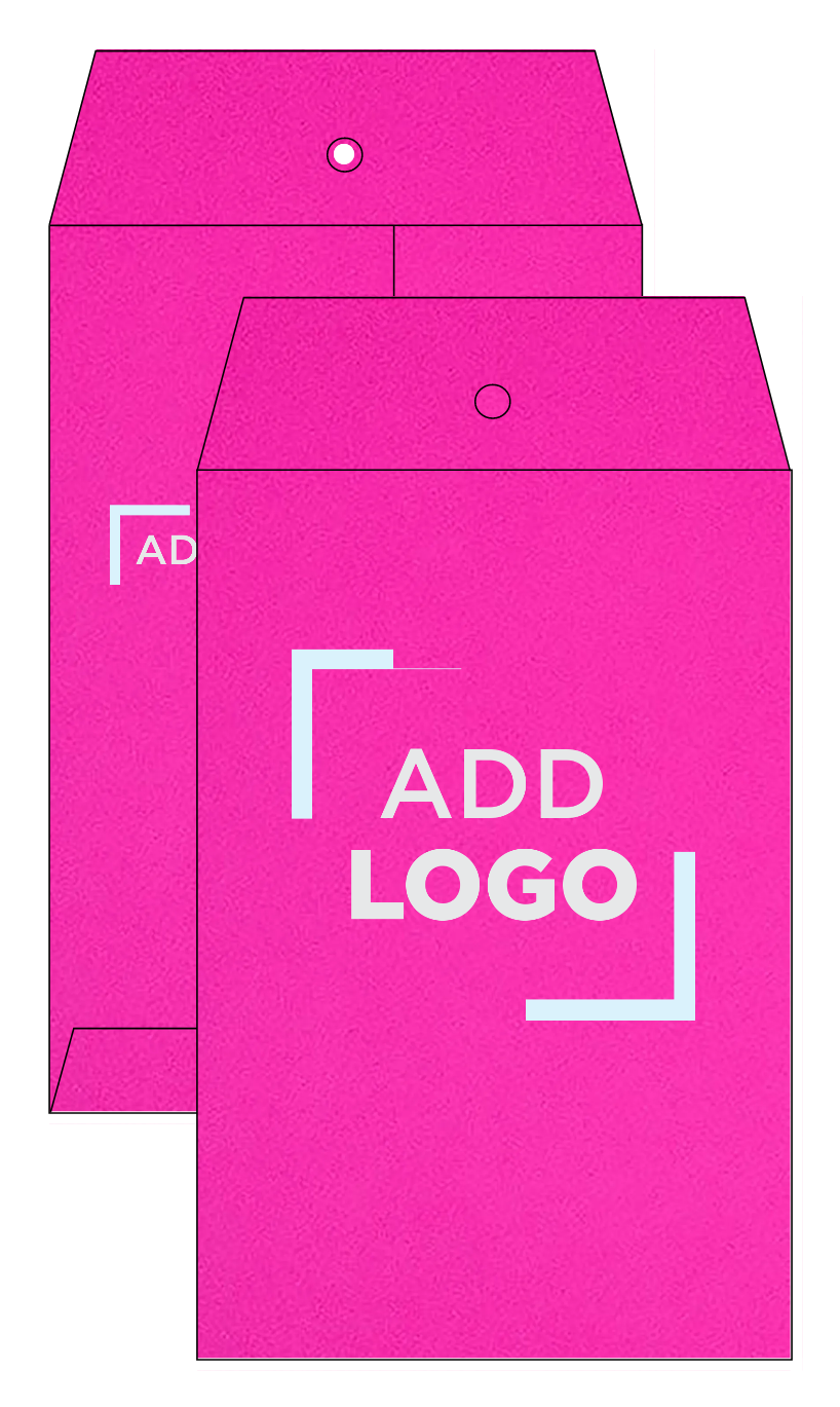 Fuchsia Pink Magenta 24lb 6 x 9 Open End Envelopes with Clasp