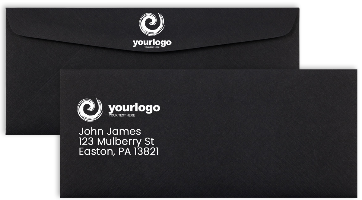 Black Linen 32lb #10 Regular Envelopes (4 1/8 x 9 1/2)