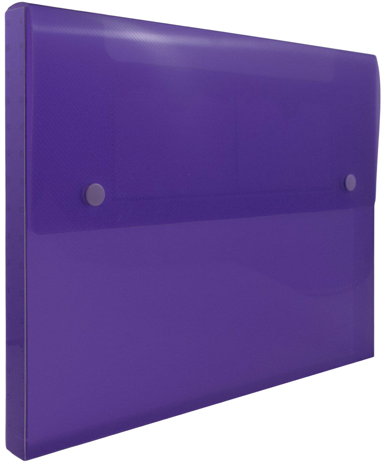 Purple 9 1/2 x 12 1/2 x 3/4 Plastic Portfolios with Two Snaps