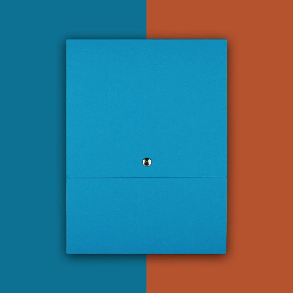 Blue Kraft 12 1/8 x 9 x 1/2 Vertical Snap Portfolios