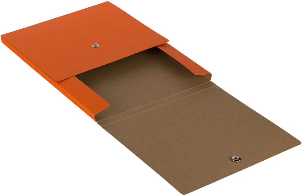 Orange Kraft 12 1/8 x 9 x 1/2 Vertical Snap Portfolios