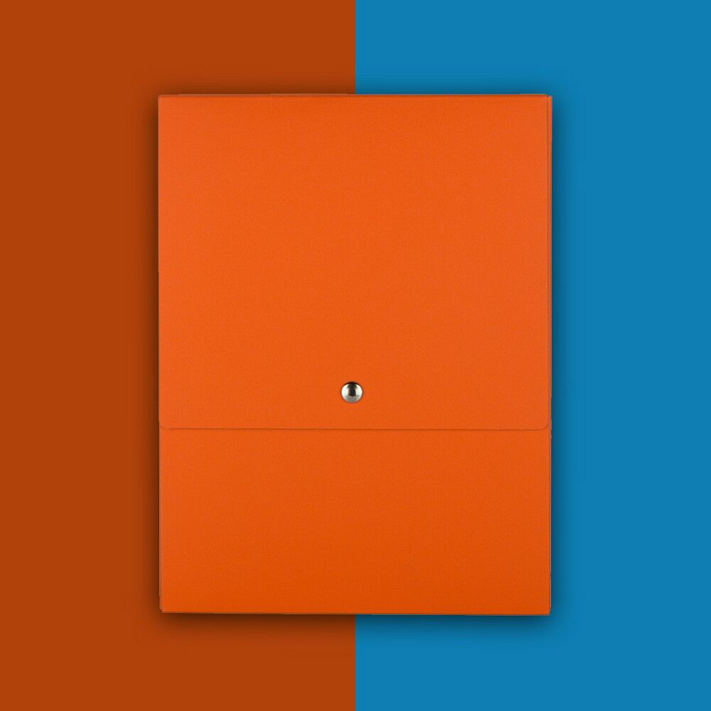 Orange Kraft 12 1/8 x 9 x 1/2 Vertical Snap Portfolios