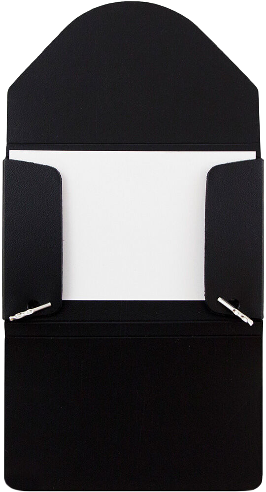 Black Solid Plastic Business Card Case - 20 Card Capacity