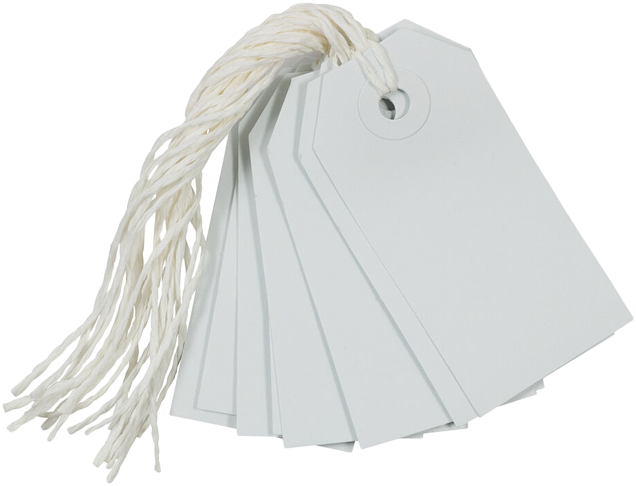 White Small Gift Tags (3 1/4 x 1 5/8) - 10 Pack