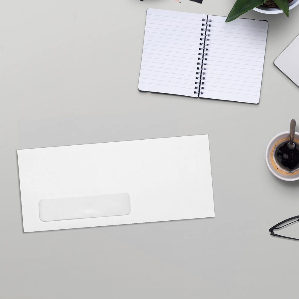 White 24lb #10 Window Laser Safe Envelopes (4 1/8 x 9 1/2)