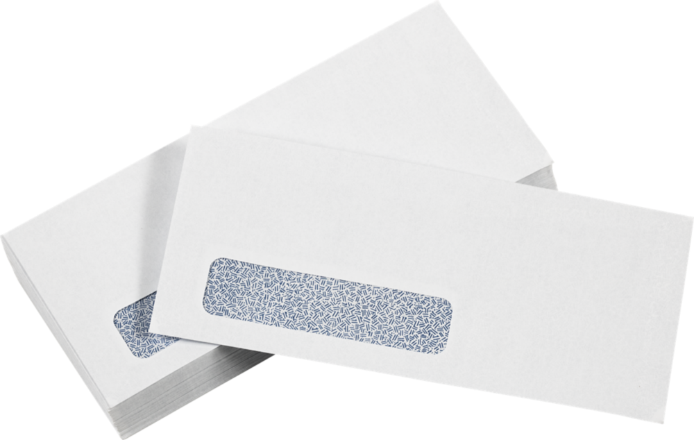 White with Security Tint 24lb #10 Window Laser Safe Envelopes (4 1/8 x 9 1/2)