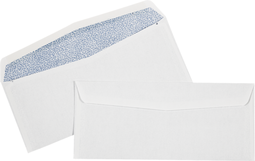 White with Security Tint 24lb #10 Window Laser Safe Envelopes (4 1/8 x 9 1/2)