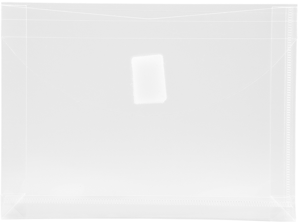 Clear 5 1/2 x 7 1/2 Index Booklet with 1" Expansion Plastic Envelopes with Hook and Loop Closure