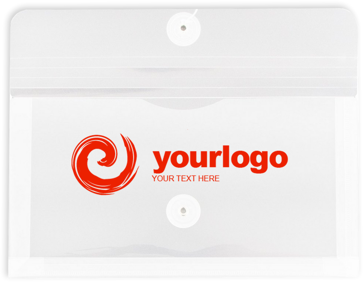 Clear #10 Business Plastic Envelopes (5 1/4 x 10) with Button & String