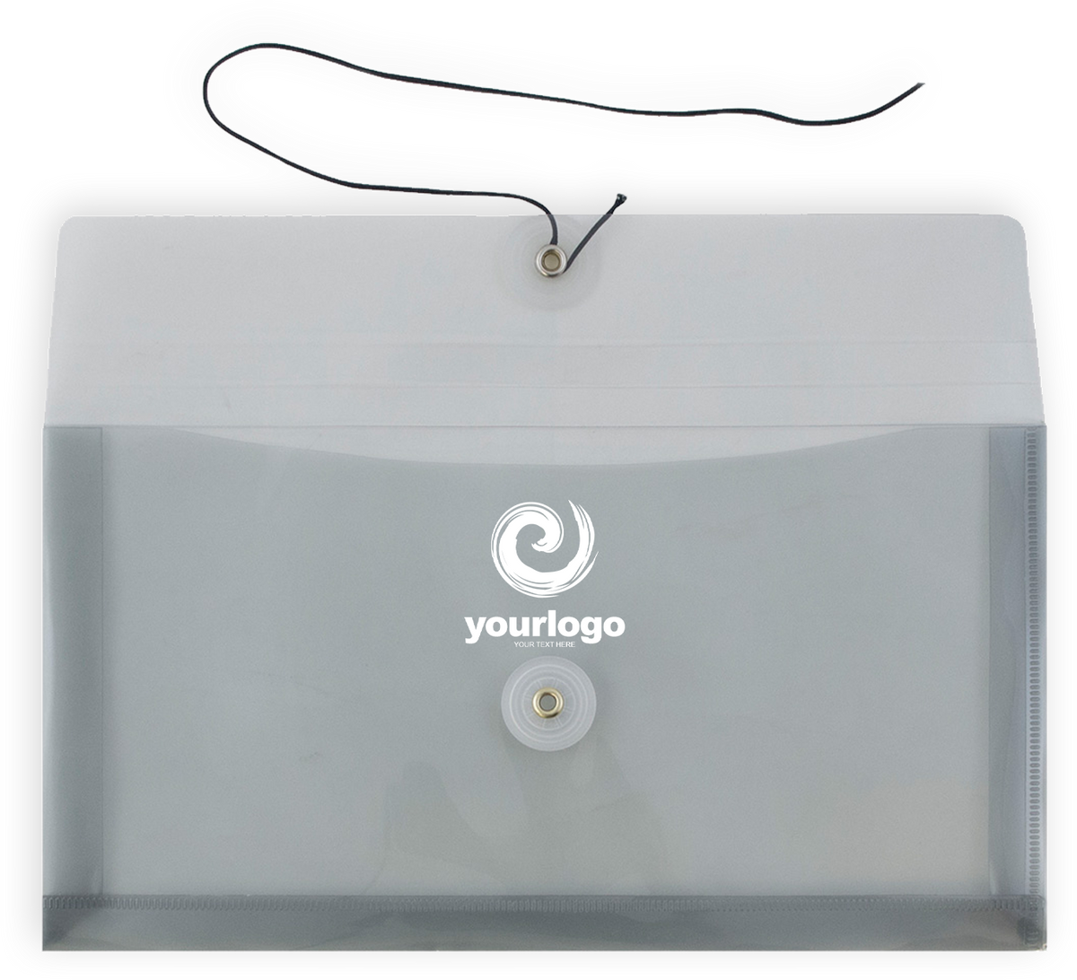 Smoke #10 Business Plastic Envelopes (5 1/4 x 10) with Button & String