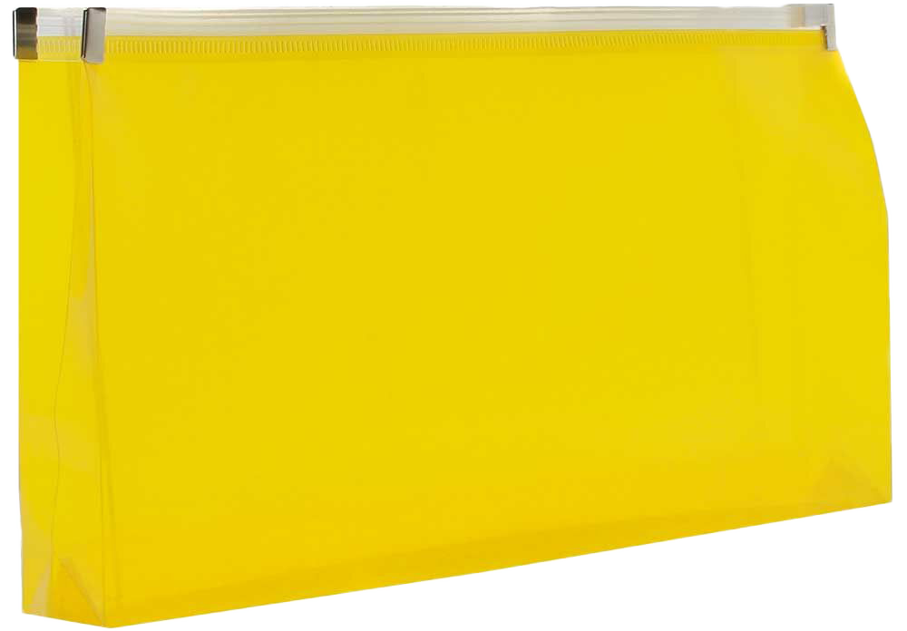 Yellow #10 Business Plastic Envelopes (4 1/8 x 9 1/2) with Zip Closure